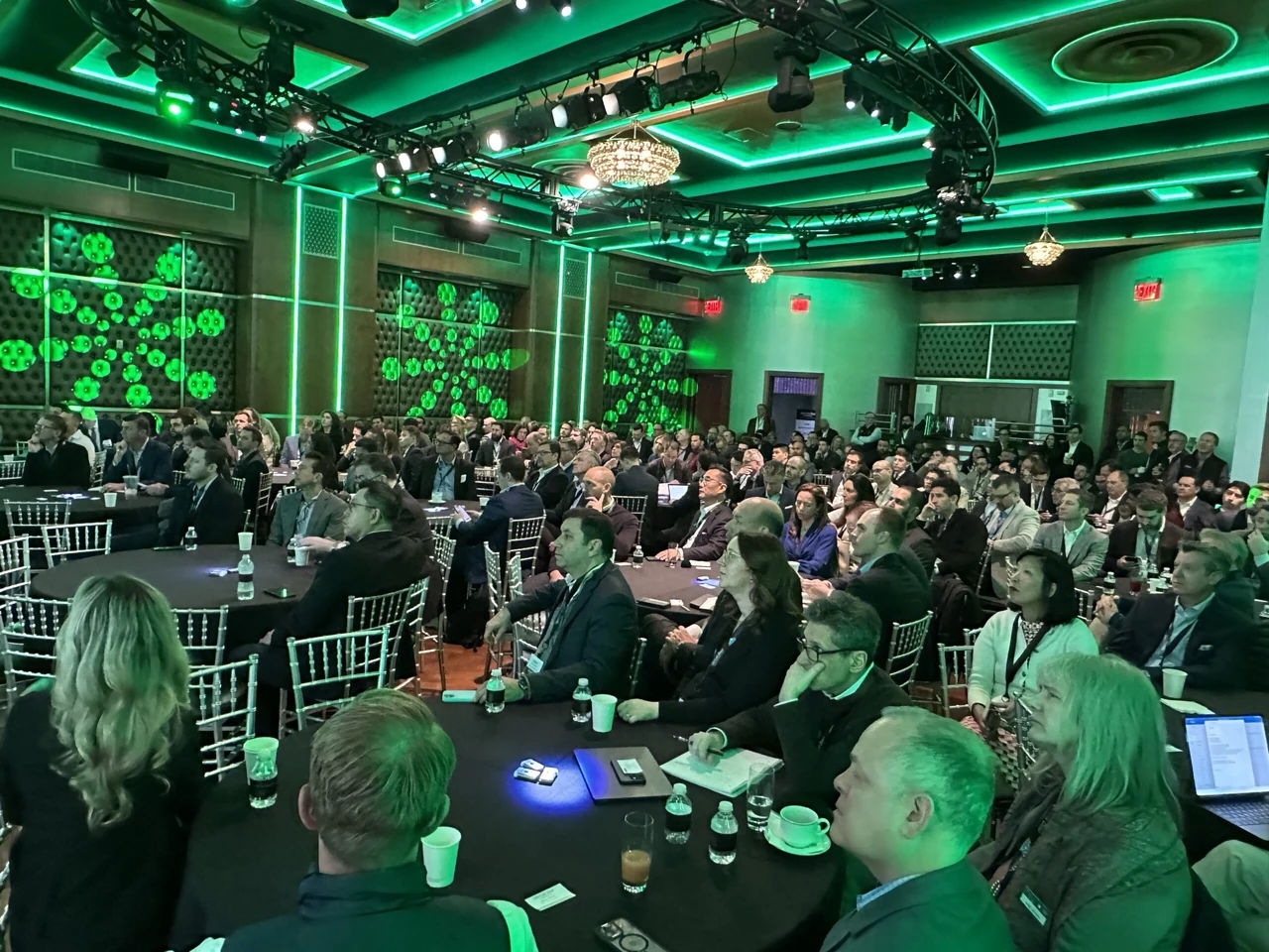 Conference attendees networking at a past Venture Debt Conference